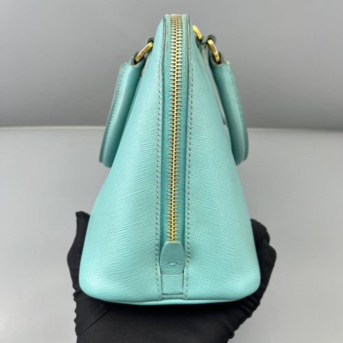 Prada Small Lux Open Promenade Saffiano Calfskin Baby Blue