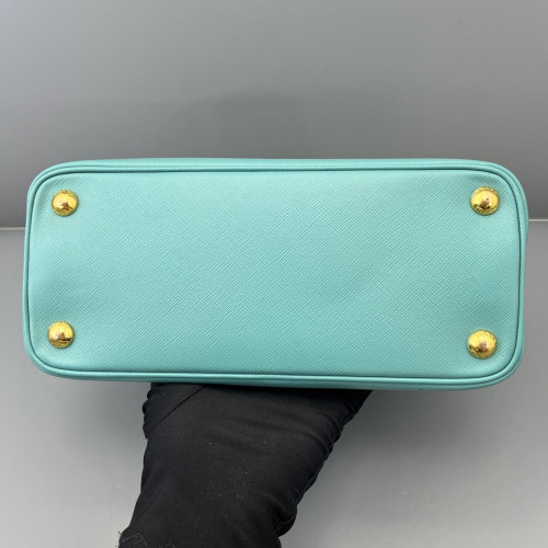 Prada Small Lux Open Promenade Saffiano Calfskin Baby Blue