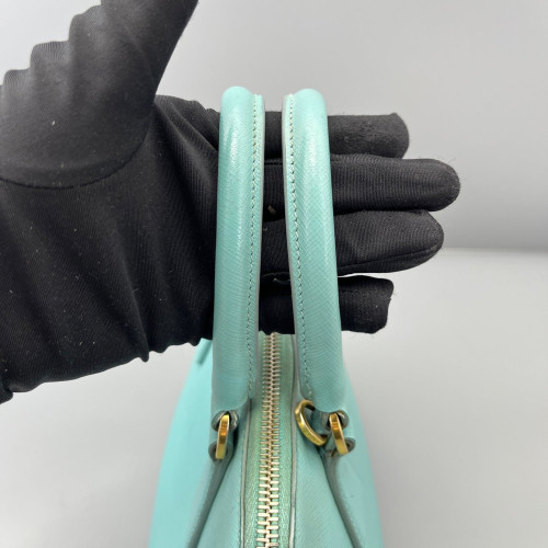 Prada Small Lux Open Promenade Saffiano Calfskin Baby Blue
