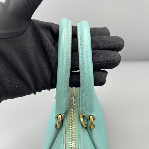 Prada Small Lux Open Promenade Saffiano Calfskin Baby Blue