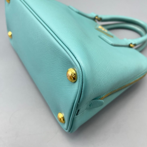 Prada Small Lux Open Promenade Saffiano Calfskin Baby Blue