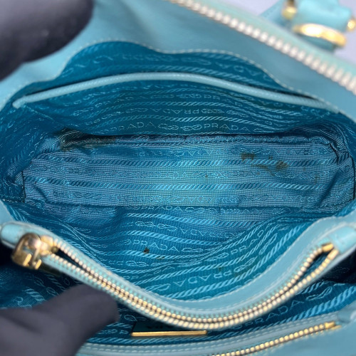 Prada Small Lux Open Promenade Saffiano Calfskin Baby Blue
