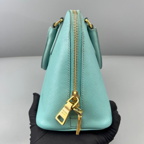 Prada Small Lux Open Promenade Saffiano Calfskin Baby Blue