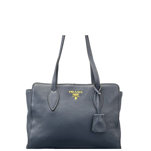 Prada Tote Bag Vitello Daino Dark Blue