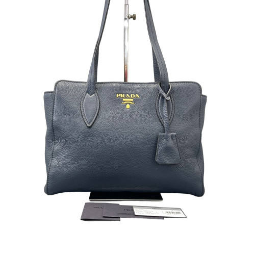 Prada Tote Bag Vitello Daino Dark Blue
