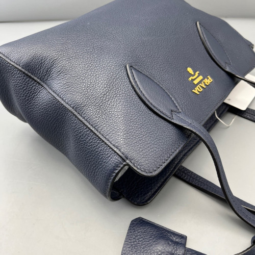 Prada Tote Bag Vitello Daino Dark Blue