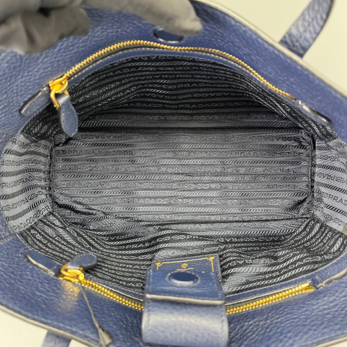 Prada Tote Bag Vitello Daino Dark Blue