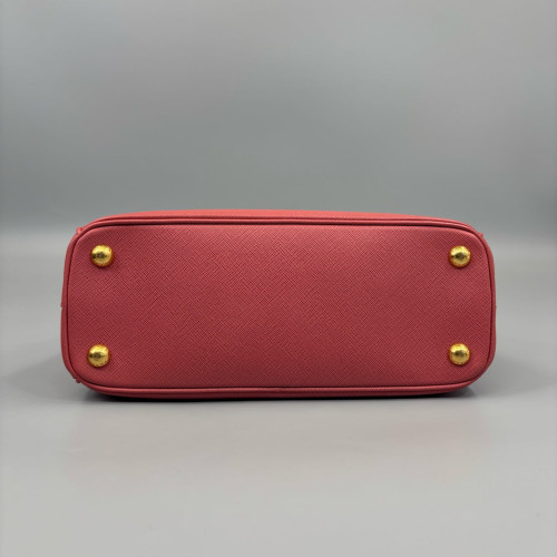 Prada Small Galleria Double Zip Tote Saffiano Calfskin Pink