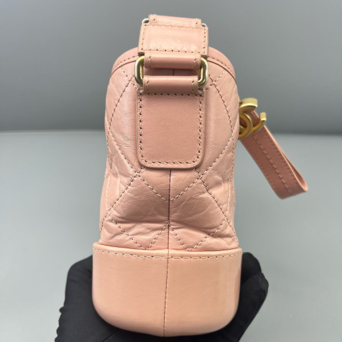 Chanel Quilted Small Gabrielle Hobo Calfskin Pink
