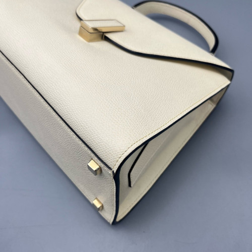 Valextra Handbag Calfskin White Valextra Handbag Calfskin White