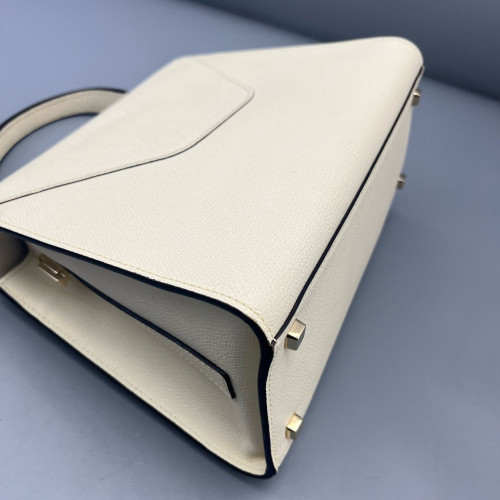 Valextra Handbag Calfskin White Valextra Handbag Calfskin White