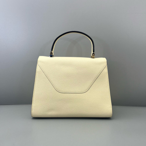 Valextra Handbag Calfskin White Valextra Handbag Calfskin White