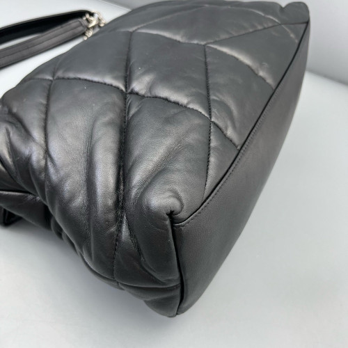 Yves Saint Laurent Medium Loulou Puffer Chain Calfskin Black