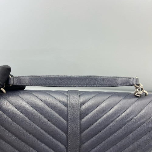 Yves Saint Laurent Large College Calfskin Black