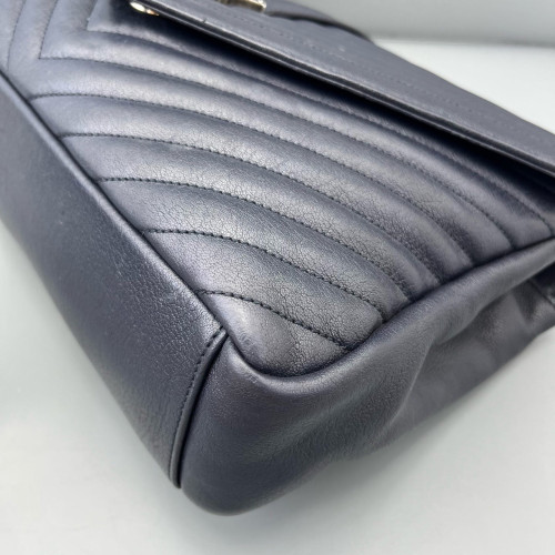 Yves Saint Laurent Large College Calfskin Black