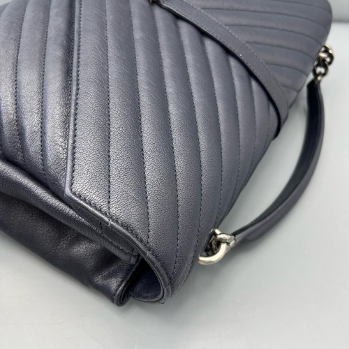 Yves Saint Laurent Large College Calfskin Black