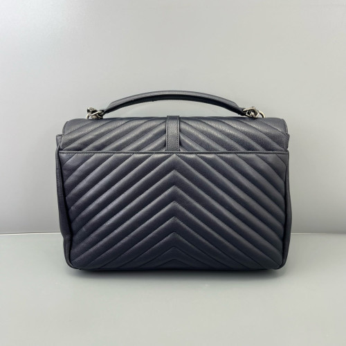 Yves Saint Laurent Large College Calfskin Black