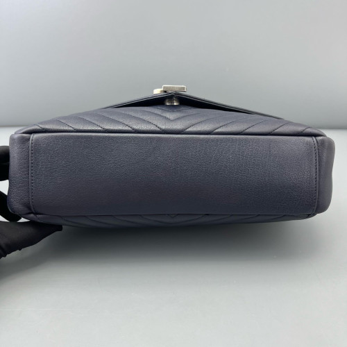 Yves Saint Laurent Large College Calfskin Black