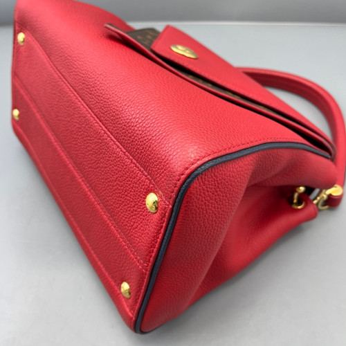 Louis Vuitton Double V Bag Monogram Calfskin Red Brown