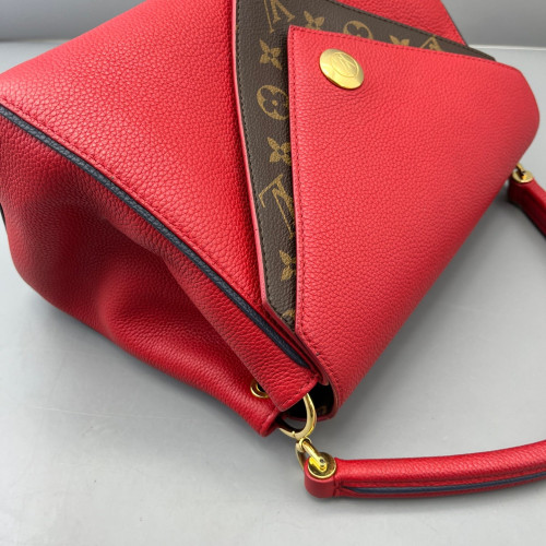 Louis Vuitton Double V Bag Monogram Calfskin Red Brown
