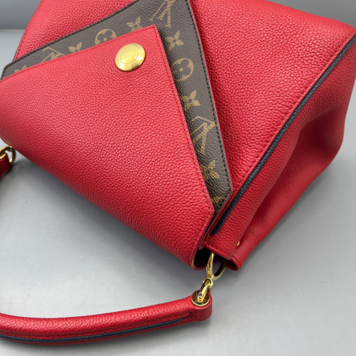 Louis Vuitton Double V Bag Monogram Calfskin Red Brown