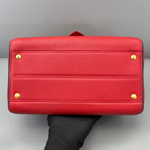 Louis Vuitton Double V Bag Monogram Calfskin Red Brown