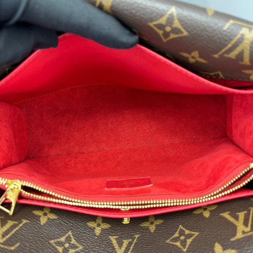 Louis Vuitton Double V Bag Monogram Calfskin Red Brown
