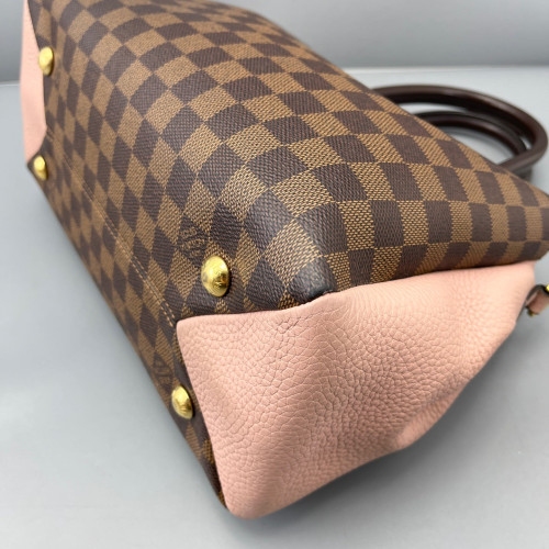 Louis Vuitton Cuir Taurillon Brittany Damier Ebene Brown Pink
