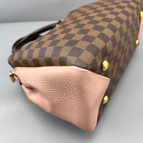 Louis Vuitton Cuir Taurillon Brittany Damier Ebene Brown Pink
