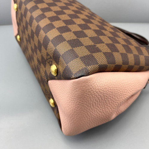 Louis Vuitton Cuir Taurillon Brittany Damier Ebene Brown Pink