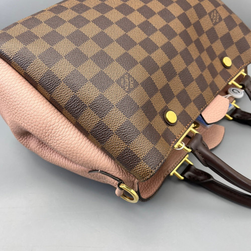 Louis Vuitton Cuir Taurillon Brittany Damier Ebene Brown Pink