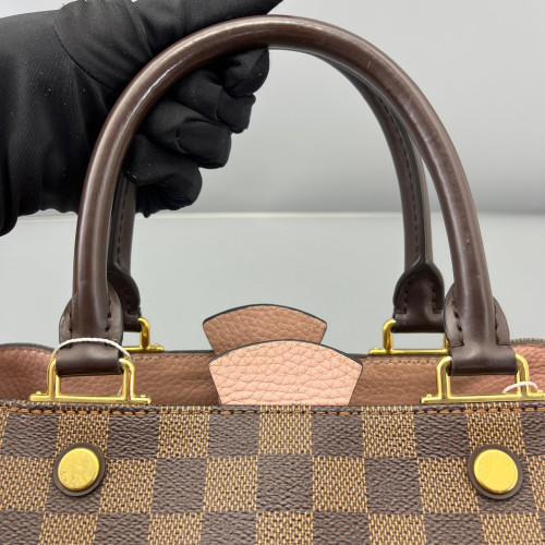 Louis Vuitton Cuir Taurillon Brittany Damier Ebene Brown Pink