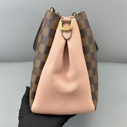 Louis Vuitton Cuir Taurillon Brittany Damier Ebene Brown Pink