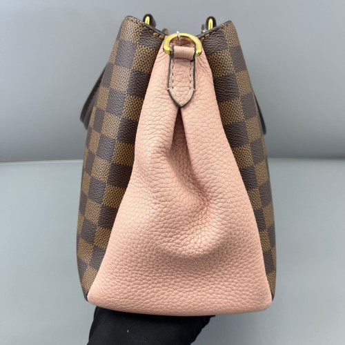 Louis Vuitton Cuir Taurillon Brittany Damier Ebene Brown Pink