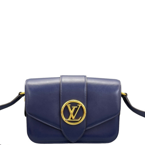 Louis Vuitton Pont 9 PM Calfskin Dark Blue