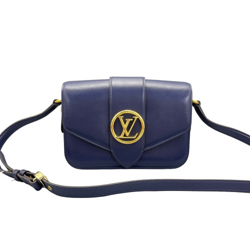 Louis Vuitton Pont 9 PM Calfskin Dark Blue