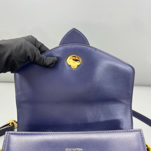 Louis Vuitton Pont 9 PM Calfskin Dark Blue
