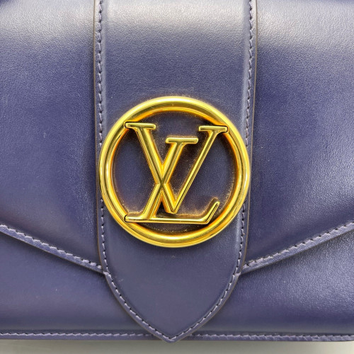 Louis Vuitton Pont 9 PM Calfskin Dark Blue