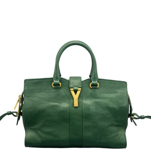 Yves Saint Laurent Small Cabas Chyc Calfskin Green