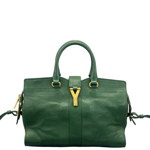 Yves Saint Laurent Small Cabas Chyc Calfskin Green