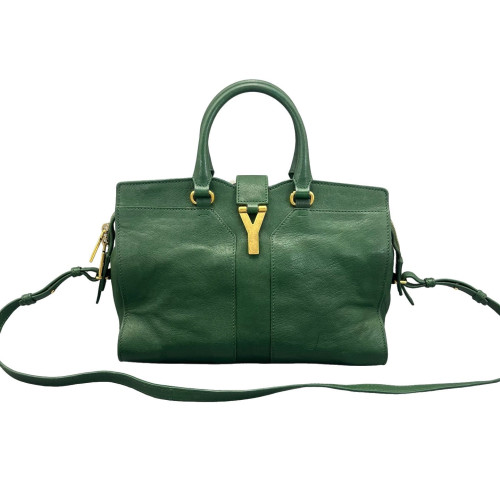 Yves Saint Laurent Small Cabas Chyc Calfskin Green
