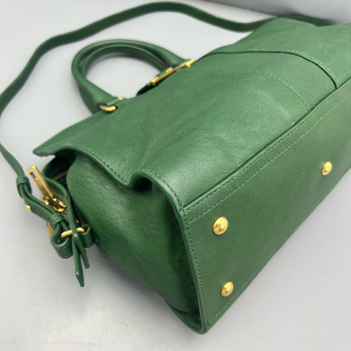 Yves Saint Laurent Small Cabas Chyc Calfskin Green