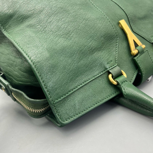 Yves Saint Laurent Small Cabas Chyc Calfskin Green