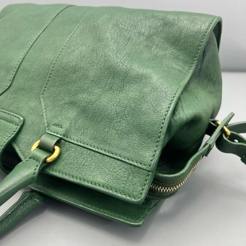 Yves Saint Laurent Small Cabas Chyc Calfskin Green