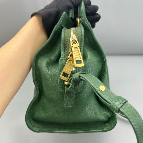 Yves Saint Laurent Small Cabas Chyc Calfskin Green