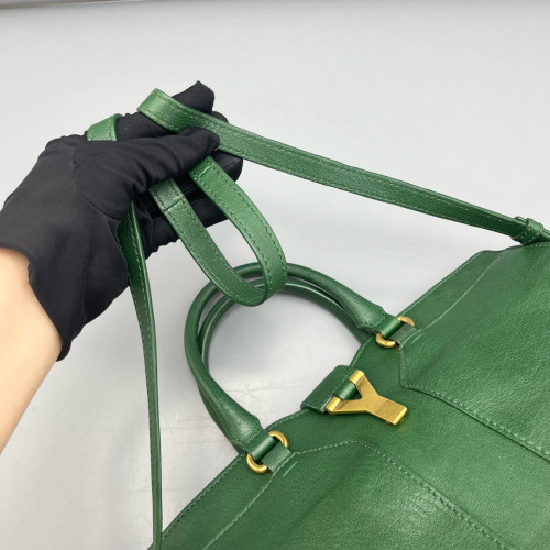 Yves Saint Laurent Small Cabas Chyc Calfskin Green