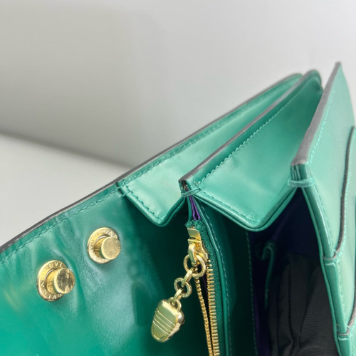Bvlgari Large Serpenti Forever Shoulder Bag Calfskin Green