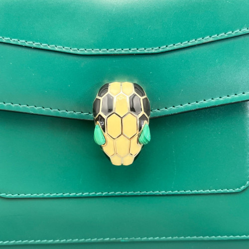 Bvlgari Large Serpenti Forever Shoulder Bag Calfskin Green