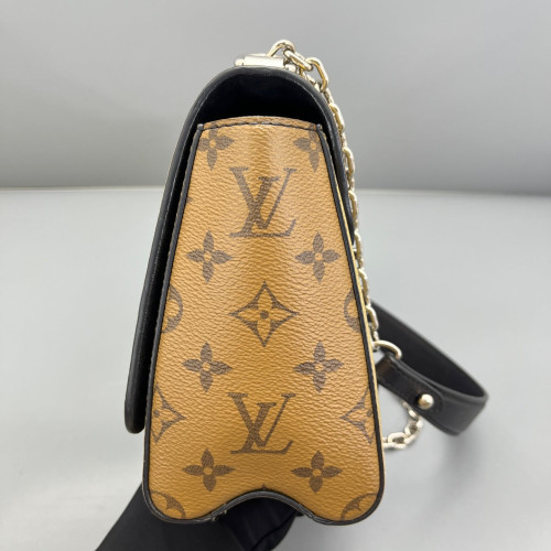 Louis Vuitton Studded Twist PM Monogram Epi Black Brown Gold