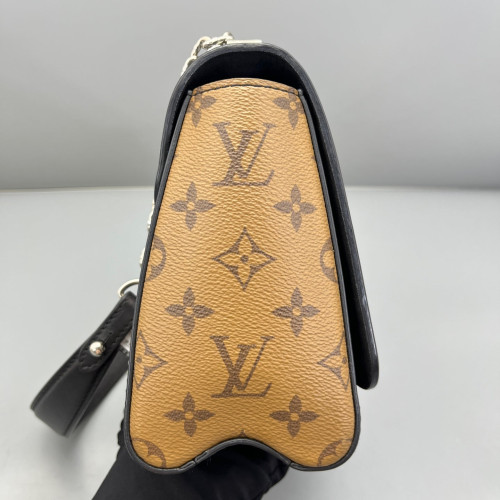 Louis Vuitton Studded Twist PM Monogram Epi Black Brown Gold